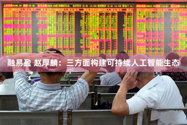 融易盈 赵厚麟：三方面构建可持续人工智能生态